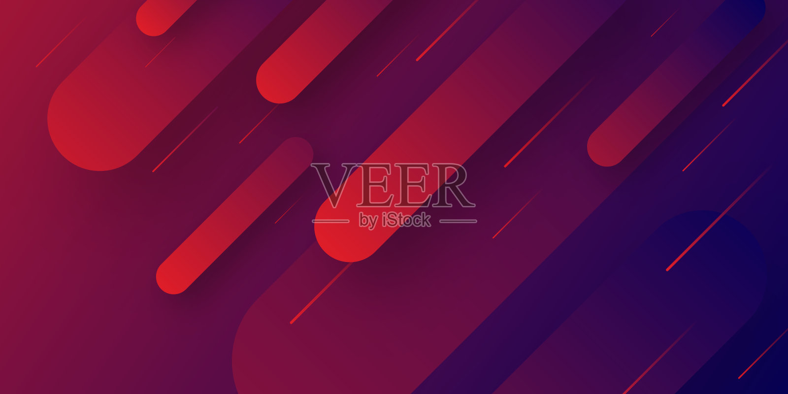 抽象设计与几何形状-时尚的红色梯度插画图片素材