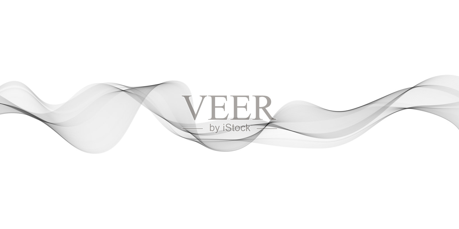 摘要流动的旗帜插画图片素材