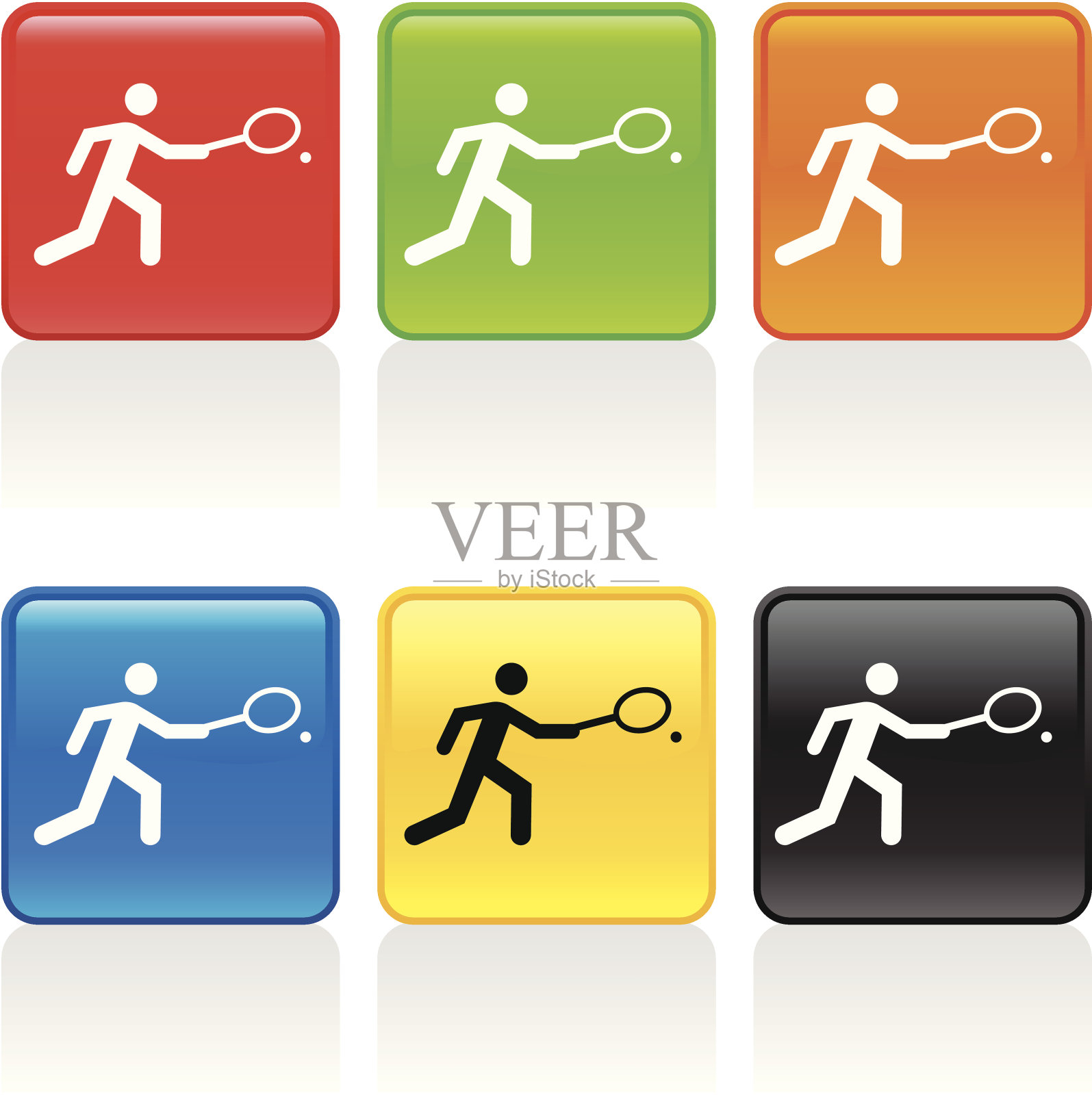 网球运动员的图标插画图片素材