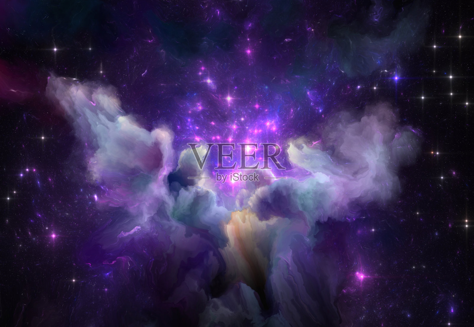 多彩的外太空,未来主义的背景插画图片素材