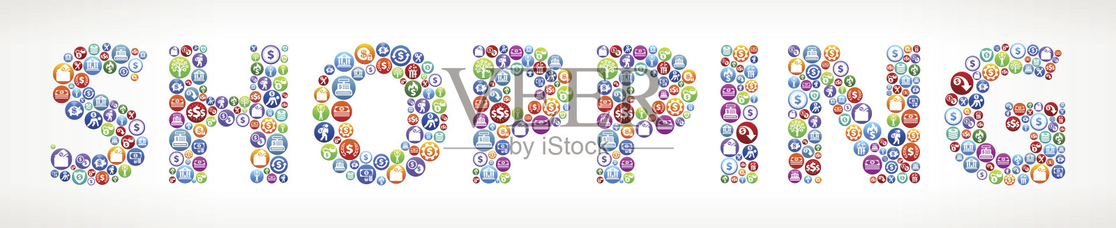 购物金钱美元和金融矢量按钮插画图片素材