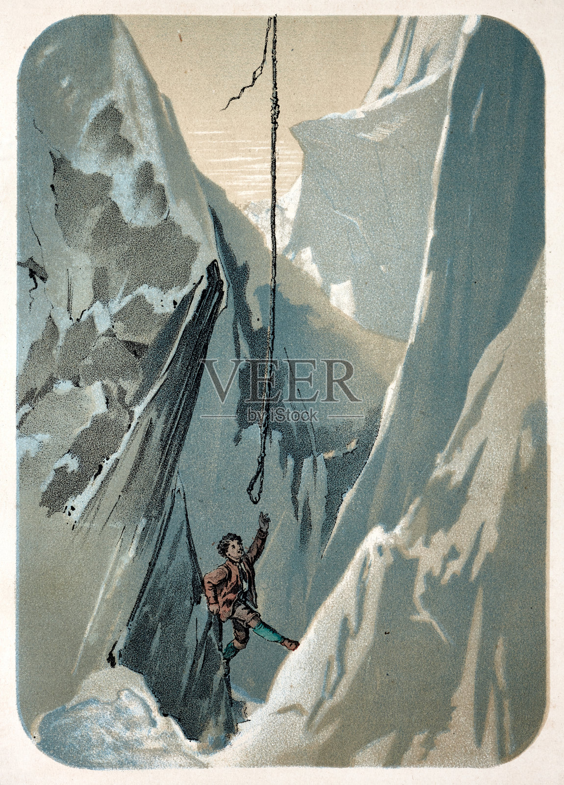 冰裂的帮助插画图片素材