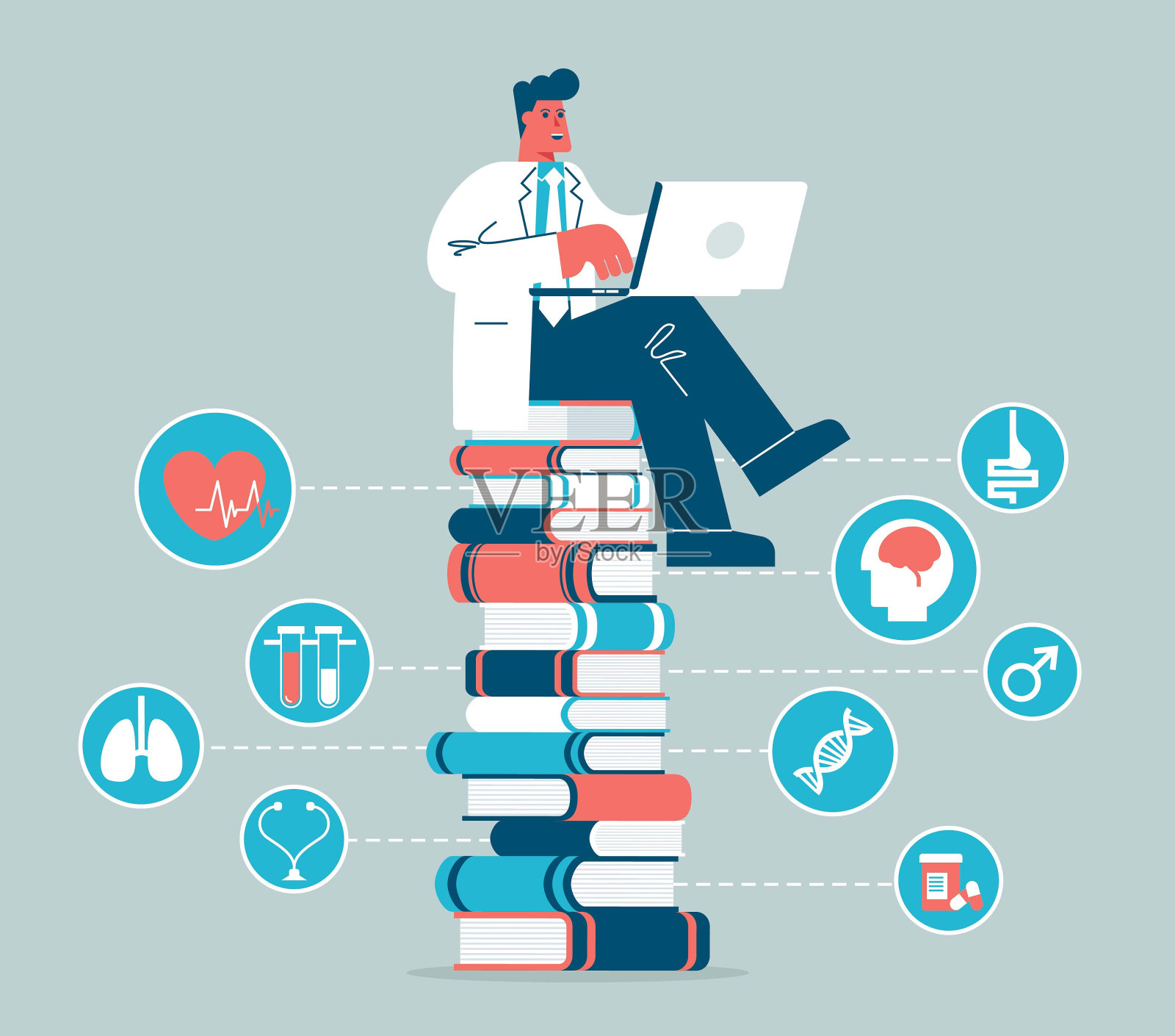 医学研究-医生插画图片素材