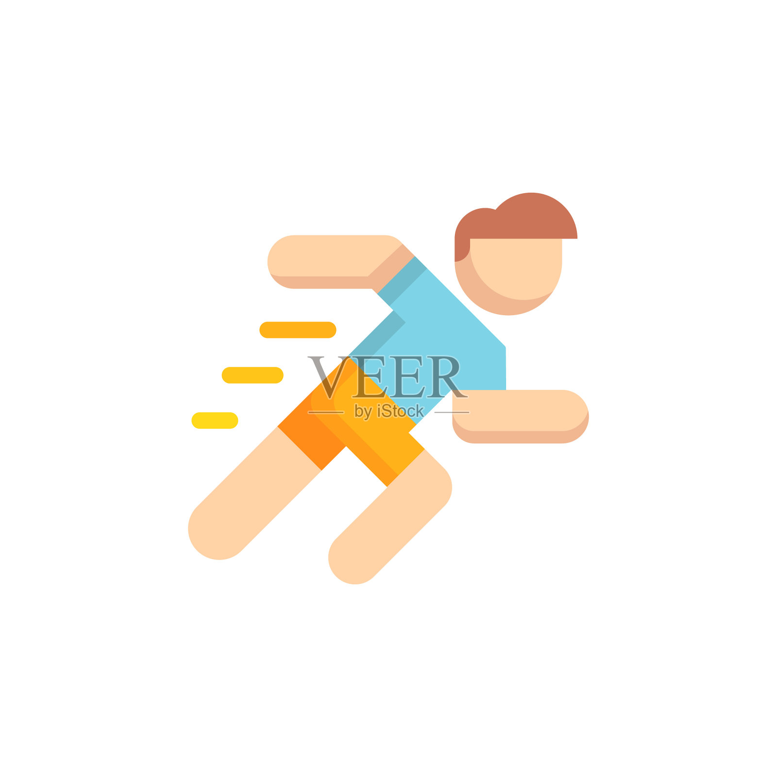 运行平面图标。像素完美。移动和网络。插画图片素材