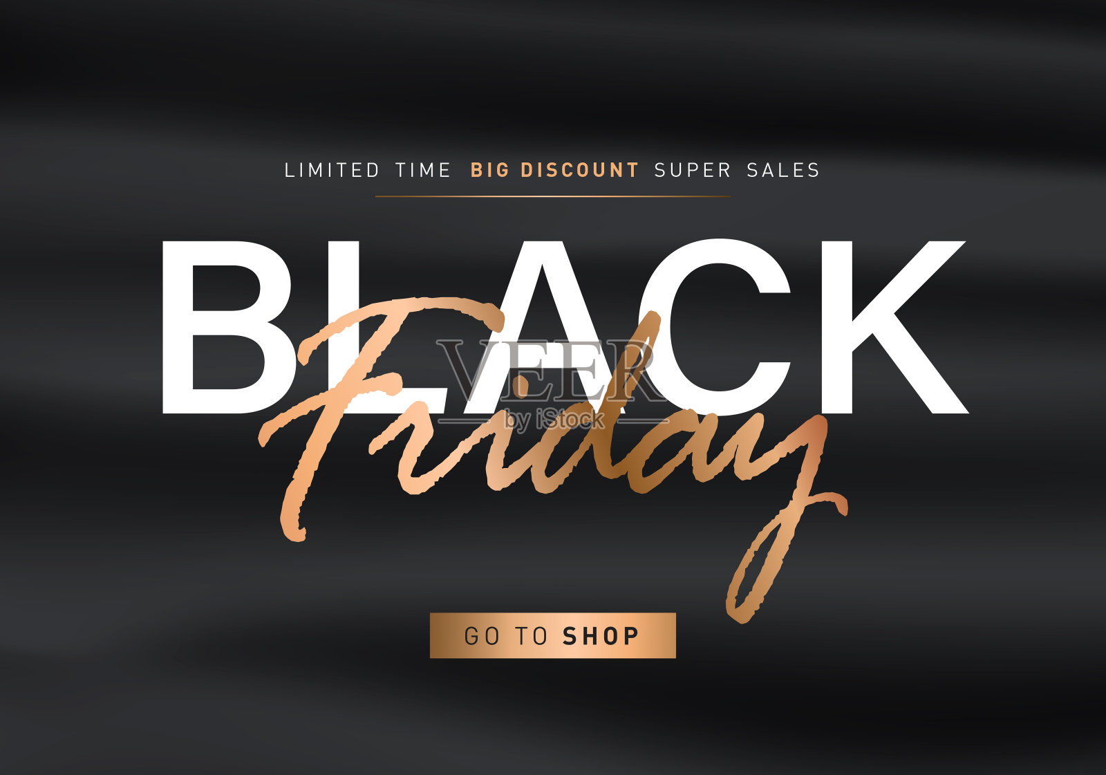 黑色星期五概念黄金销售背景插画图片素材