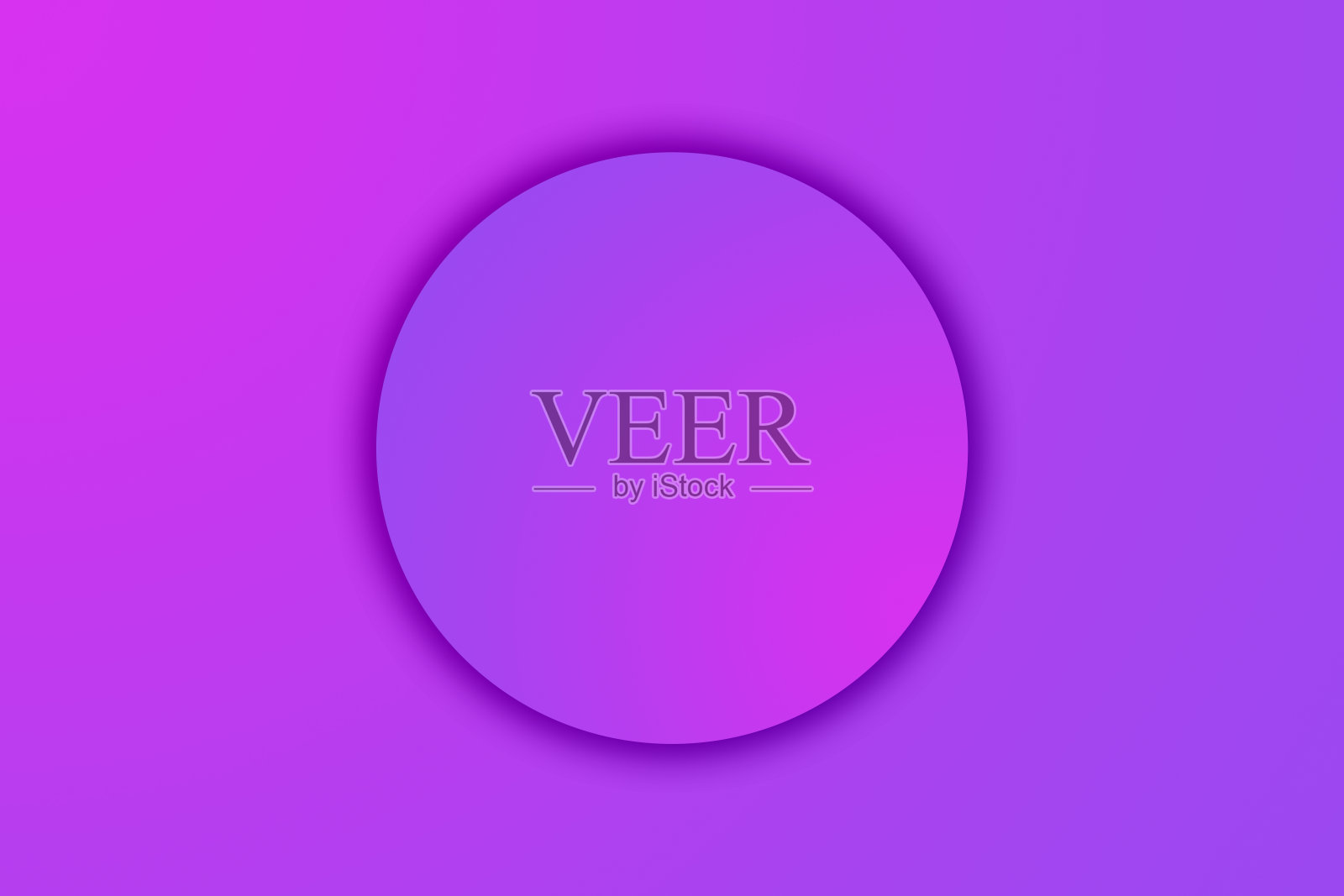 霓虹灯渐变背景与一个圆圈在中心像一个神奇的玻璃球照片摄影图片