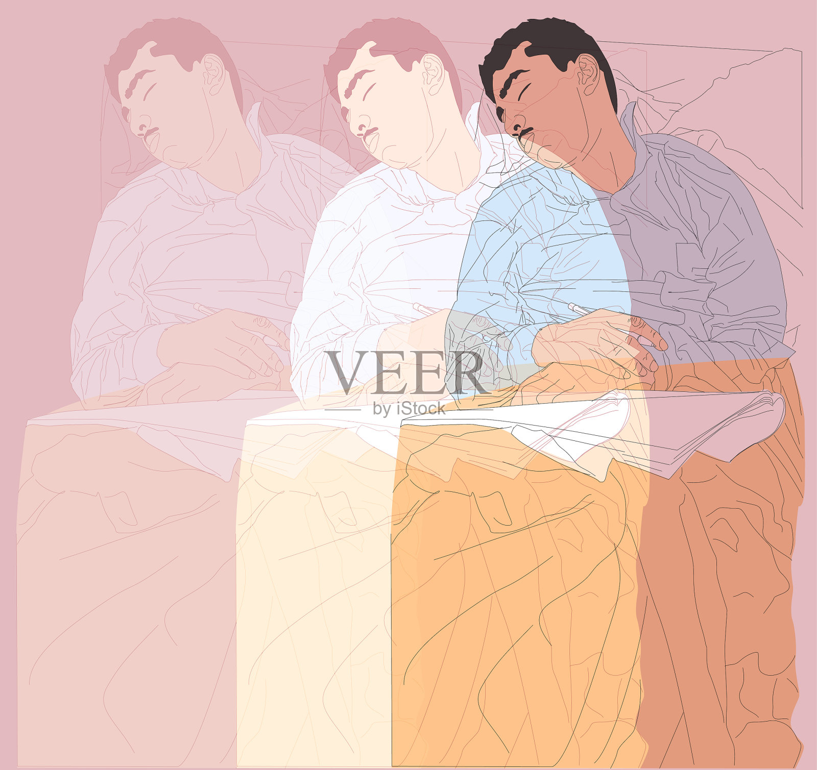 的学生,插画图片素材