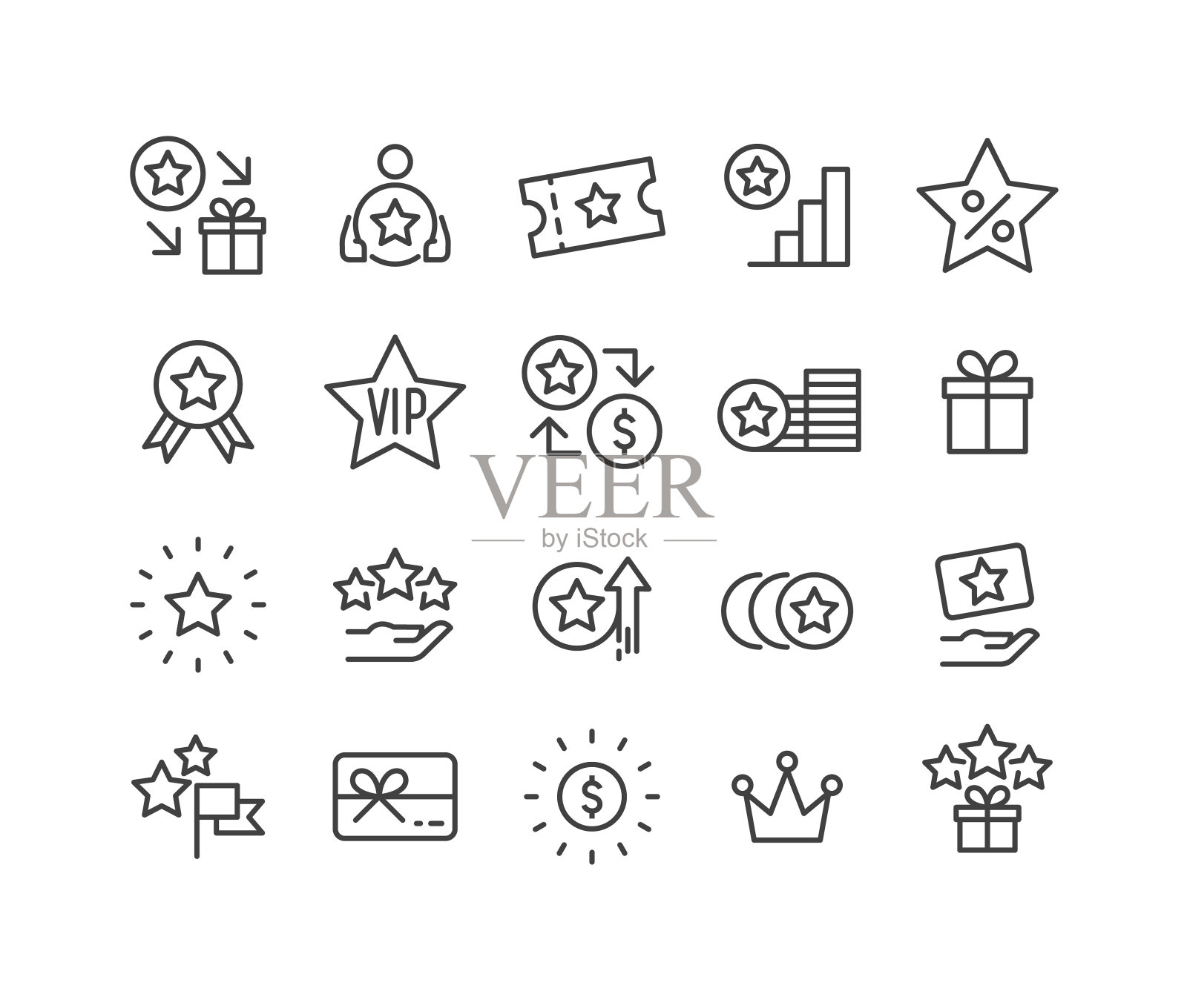 会员和VIP图标-经典系列插画图片素材