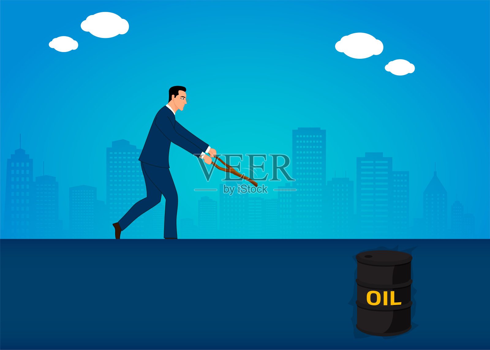 寻找石油插画图片素材