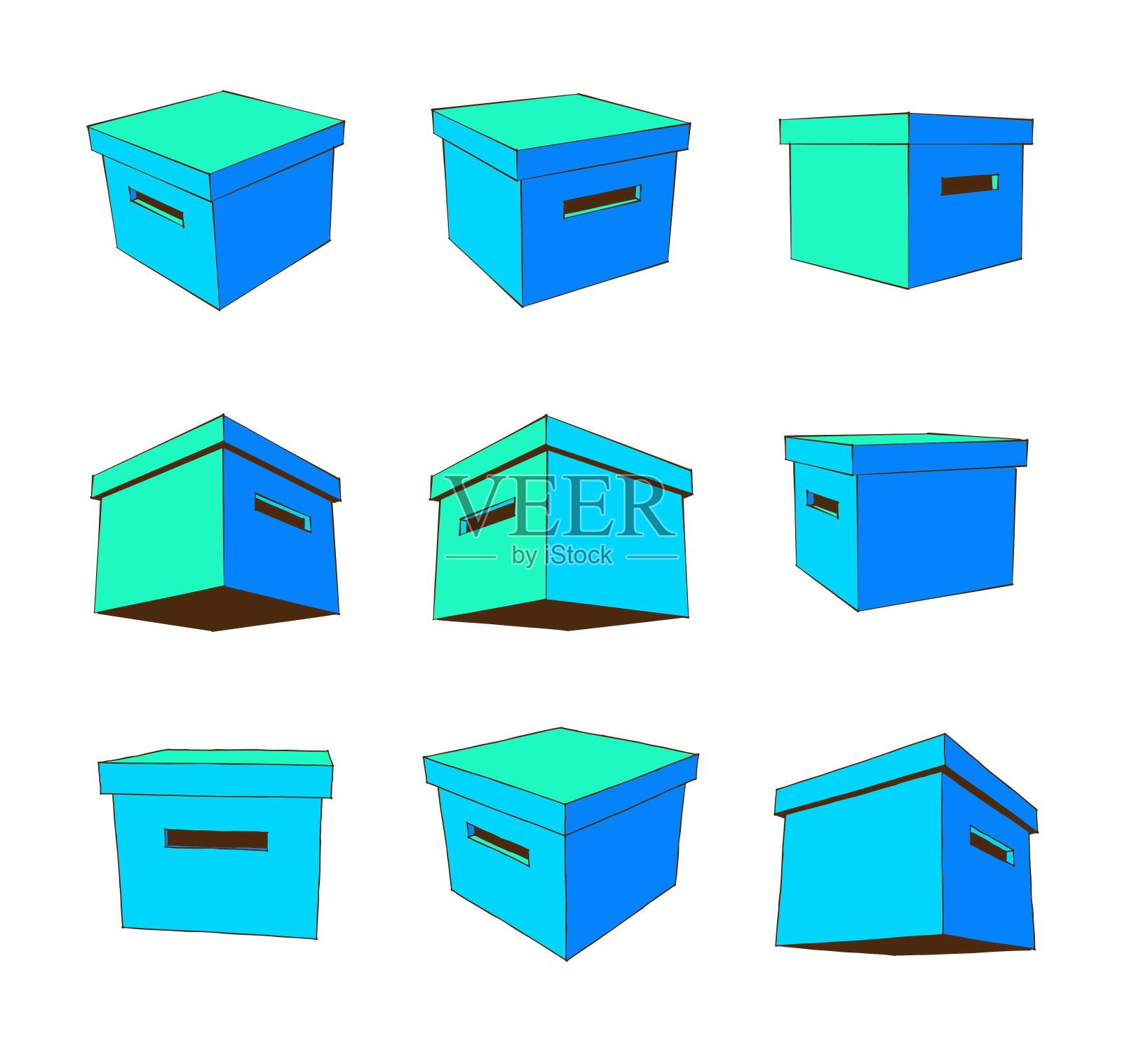 纸箱插画图片素材