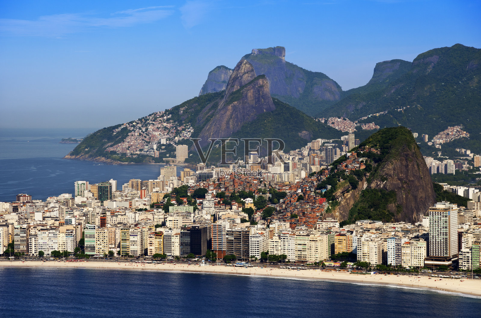 里约热内卢的科帕卡巴纳海滩照片摄影图片