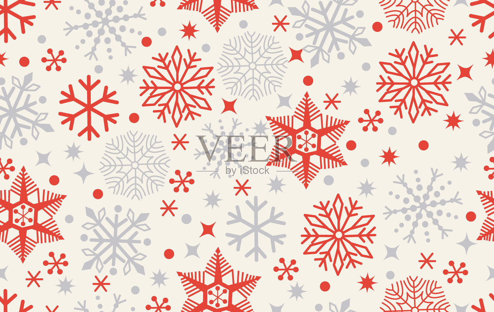 雪花无缝花纹。插画图片素材