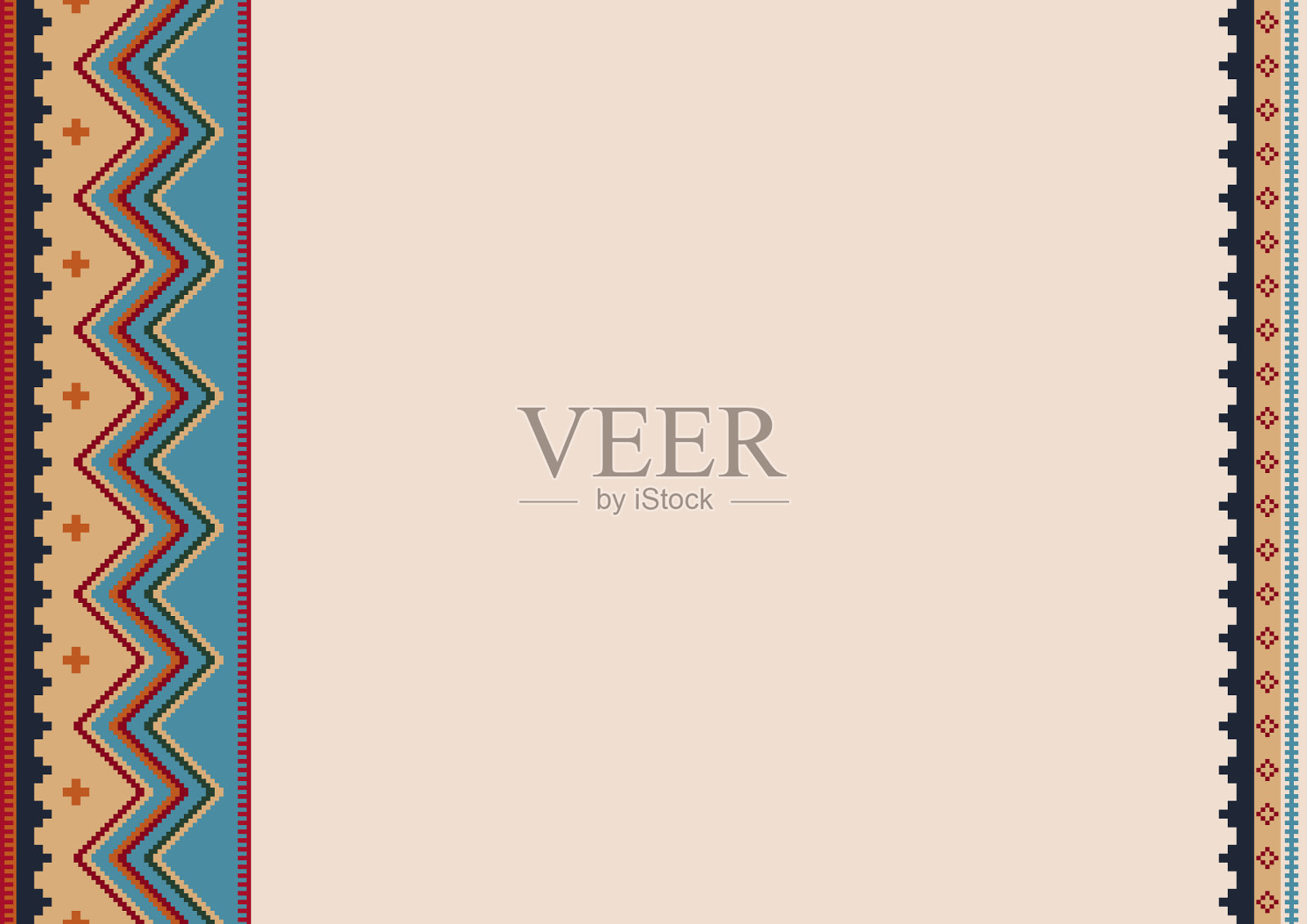 民族部落背景与复制空间的文本插画图片素材