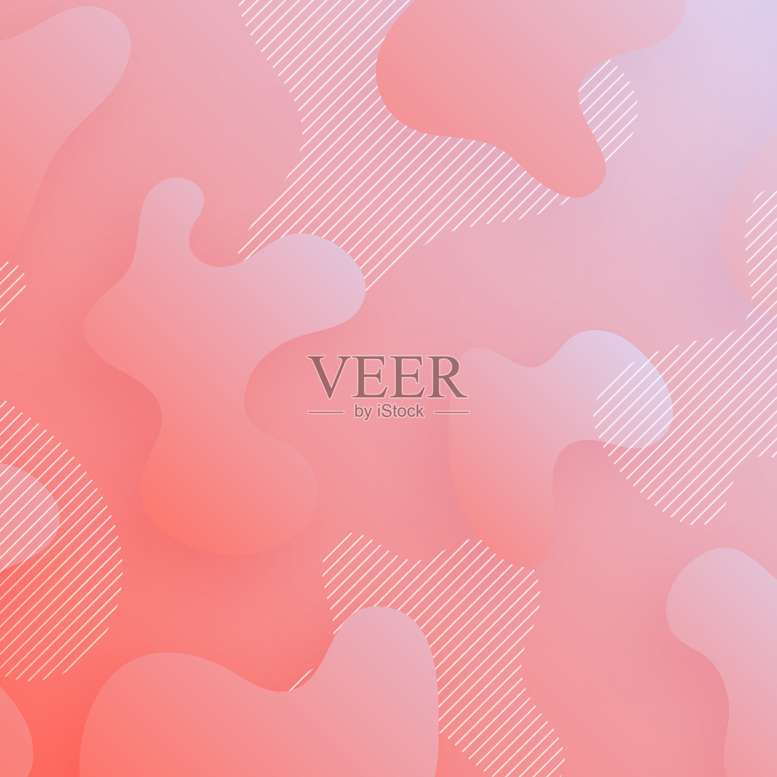 在红色渐变背景上使用流体形状的抽象设计插画图片素材