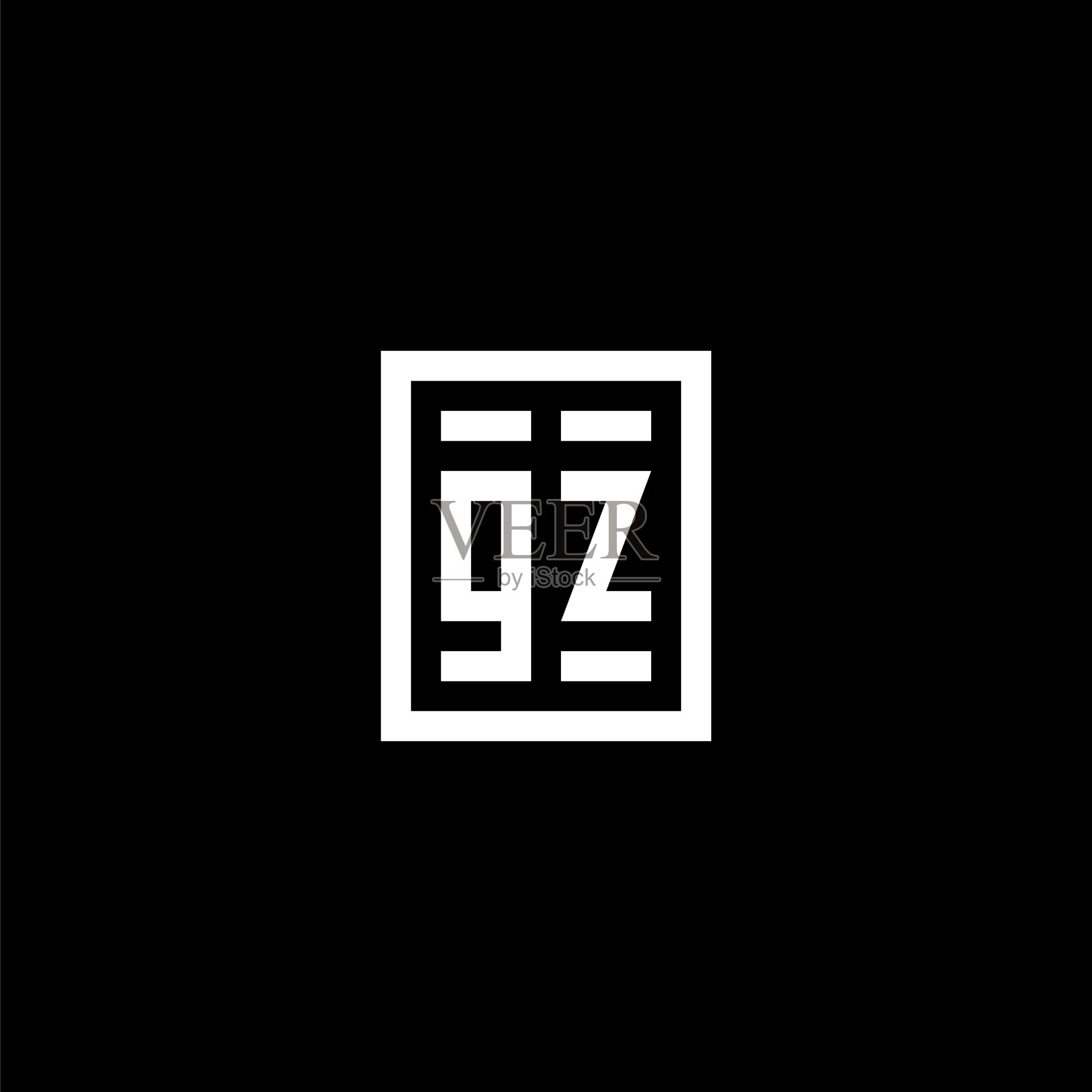 Gz初始logo用方形矩形造型插画图片素材