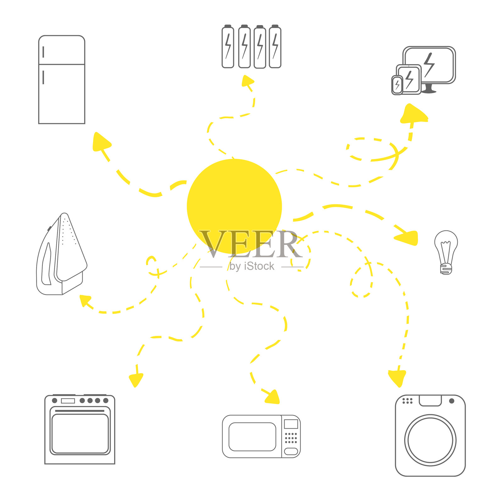 太阳能概念插画图片素材