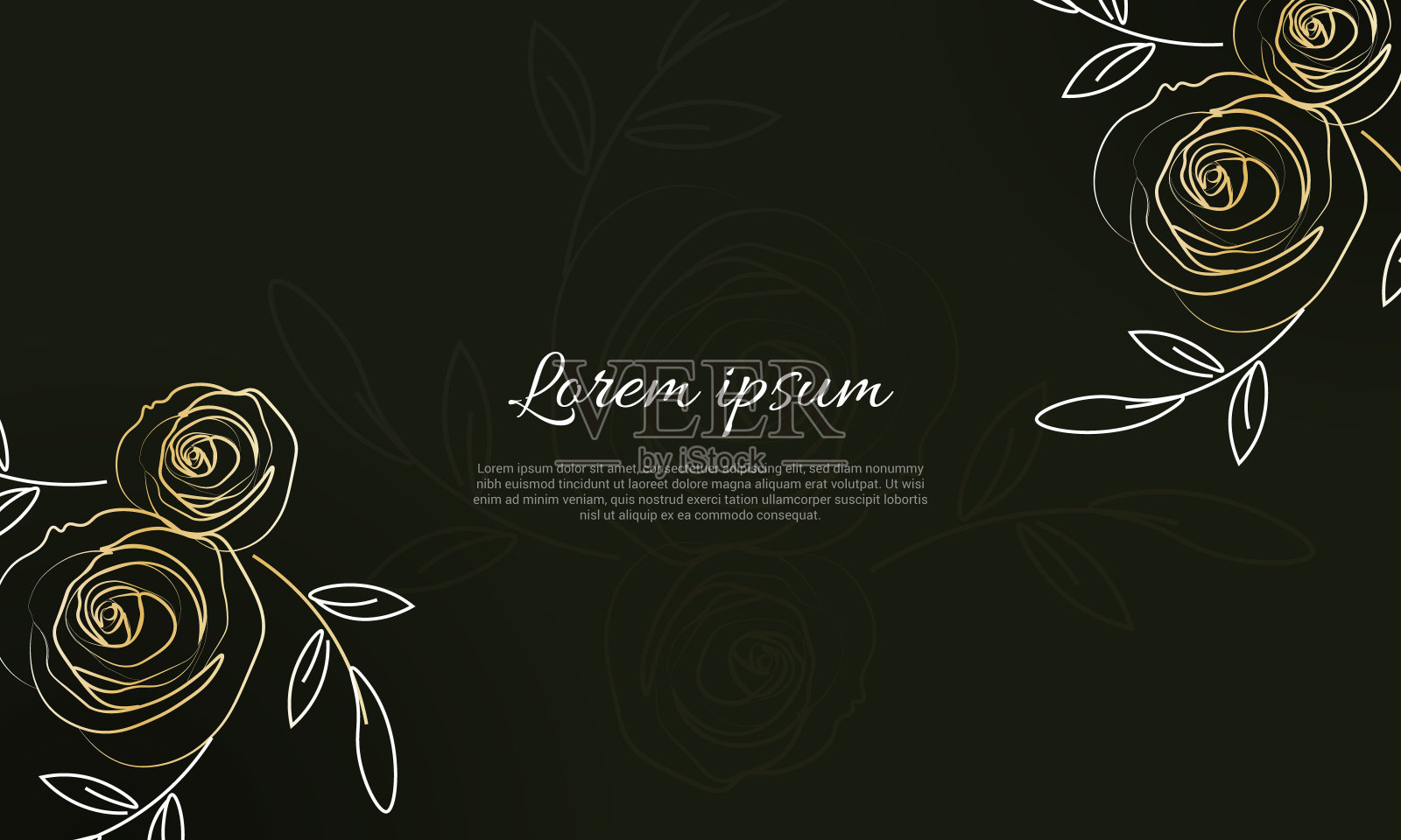 美丽的红玫瑰框架,矢量插图插画图片素材