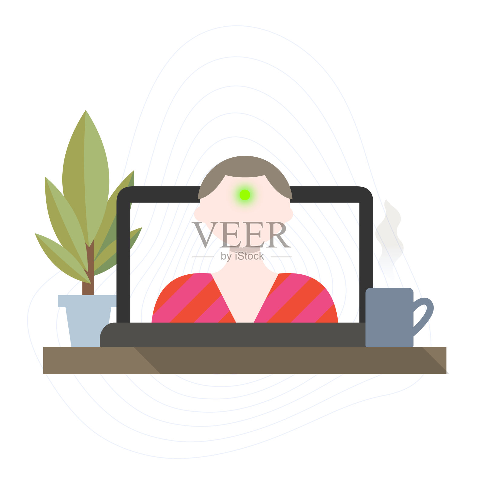 在线诈骗机器人-利用女性在线约会应用程序插画图片素材