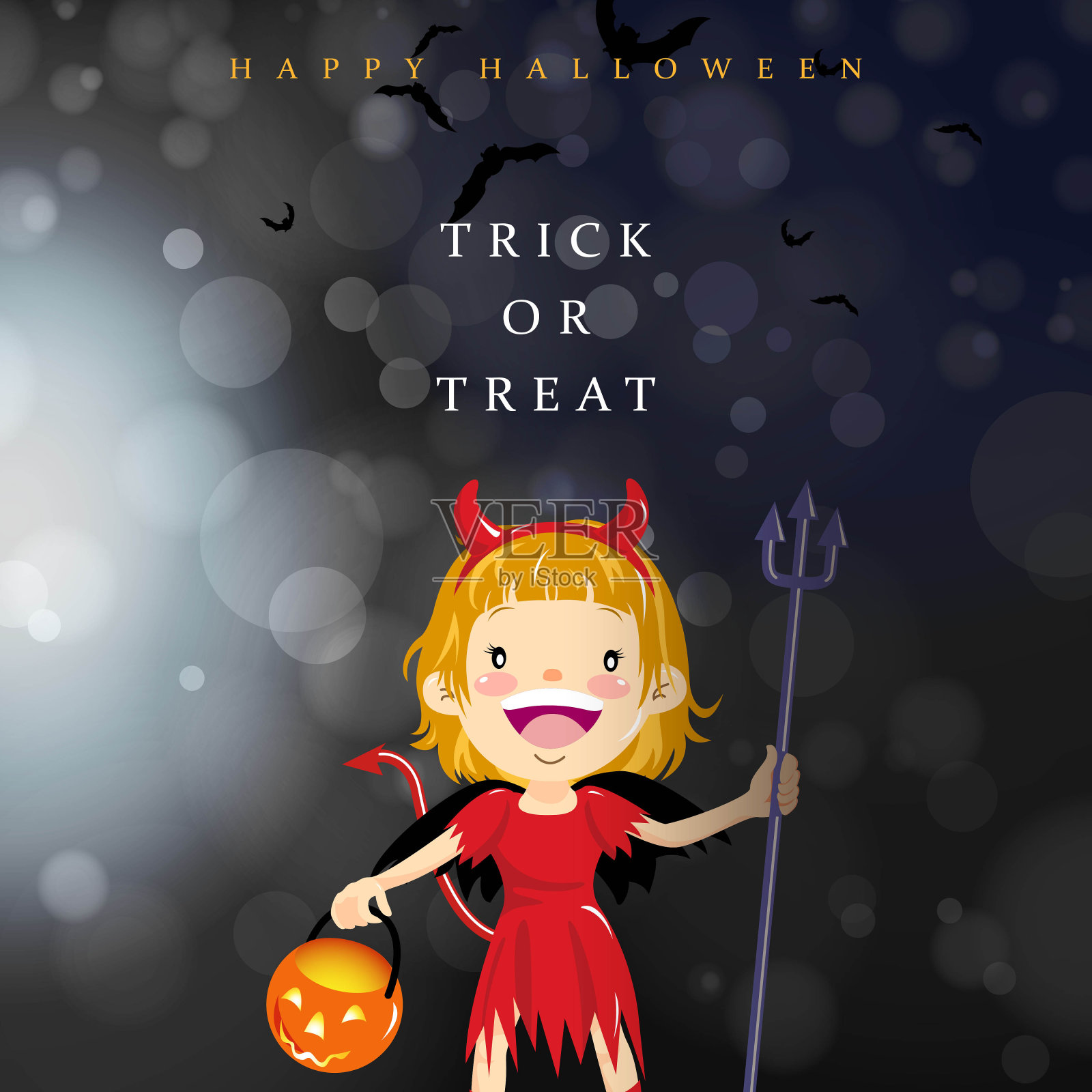 万圣节恶魔派对插画图片素材