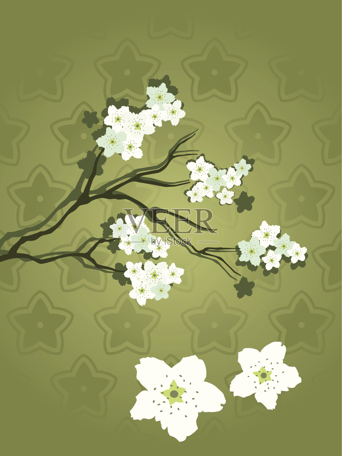 樱花的背景插画图片素材