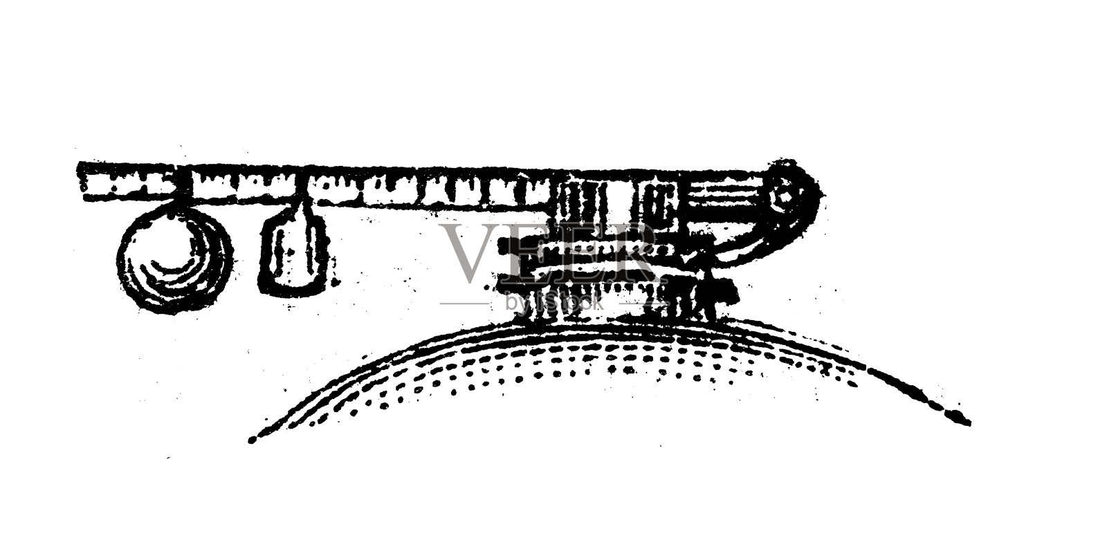 古董雕刻插图:阀门插画图片素材