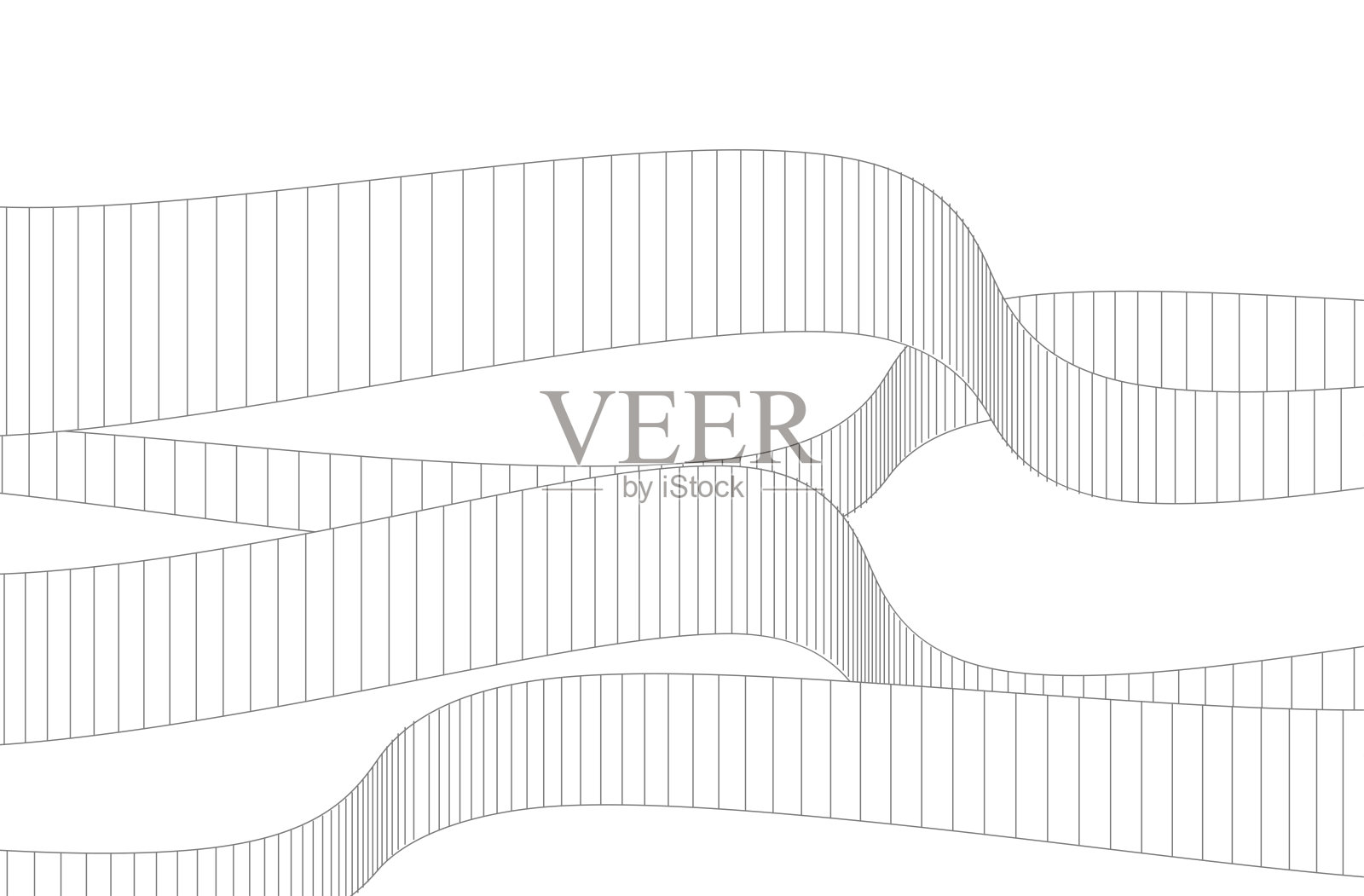 抽象黑白动态曲线线条条纹图案背景插画图片素材