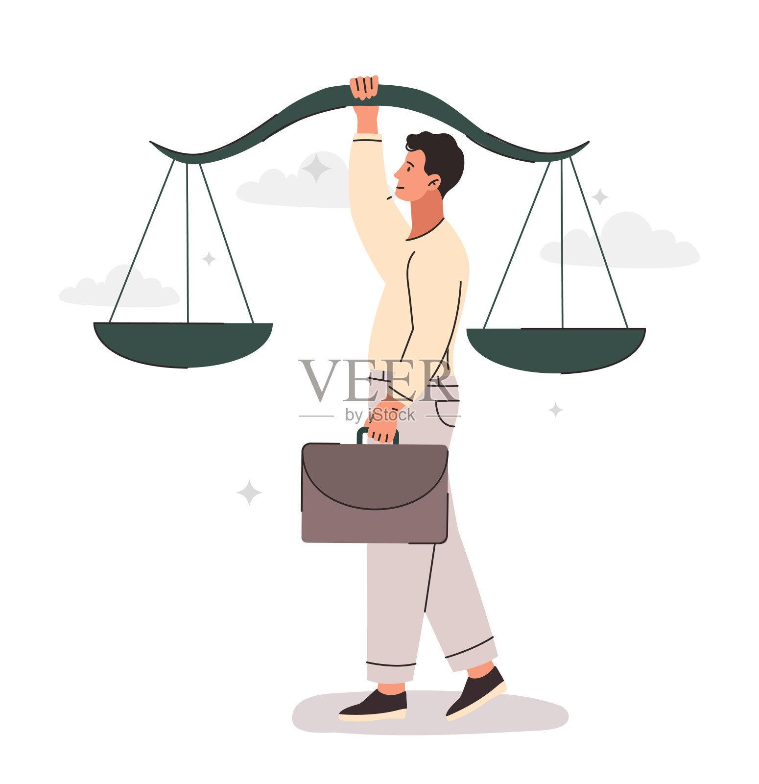 平衡的原则插画图片素材