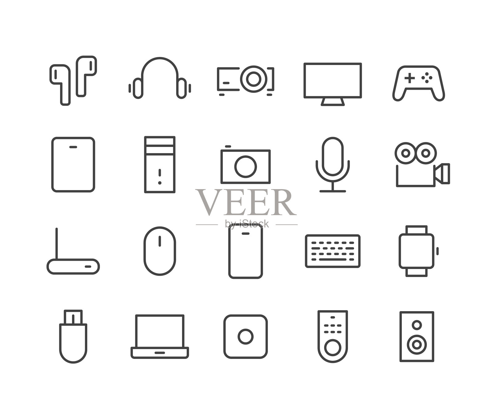 数字设备图标集-经典系列插画图片素材