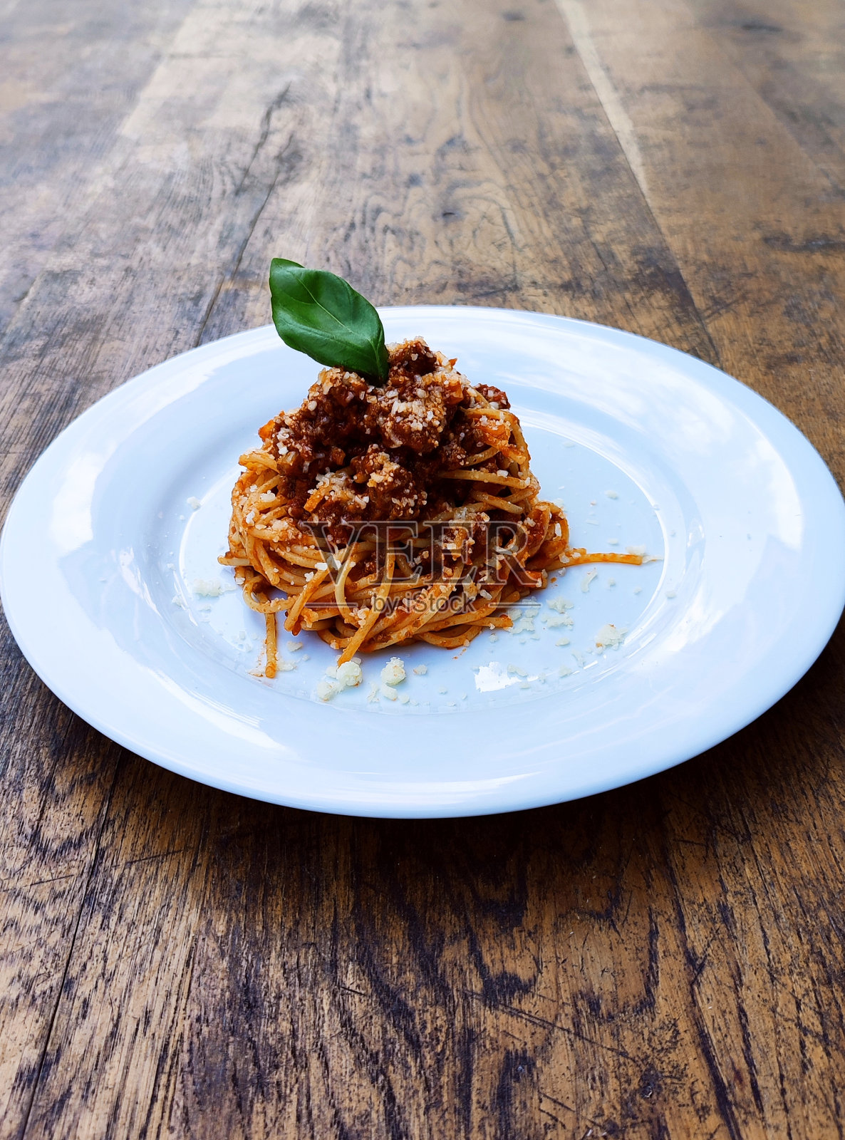 肉酱意大利面照片摄影图片