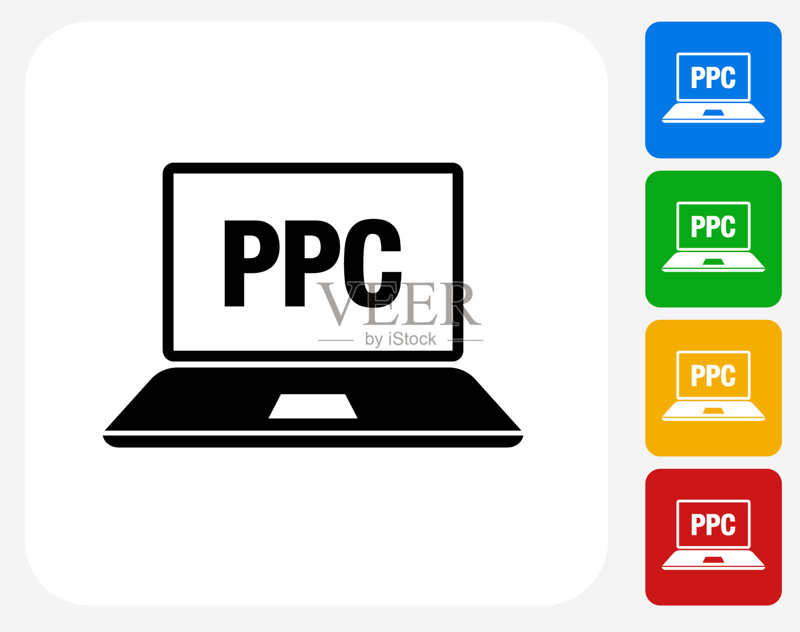 笔记本电脑与支付每点击图标插画图片素材