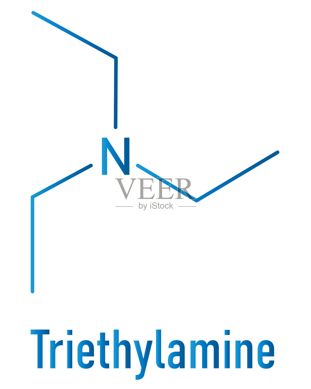 三乙胺分子骨架公式插画图片素材