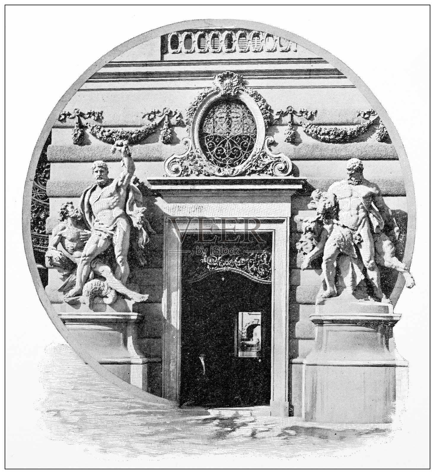 维也纳古玩旅行照片:故宫入口插画图片素材