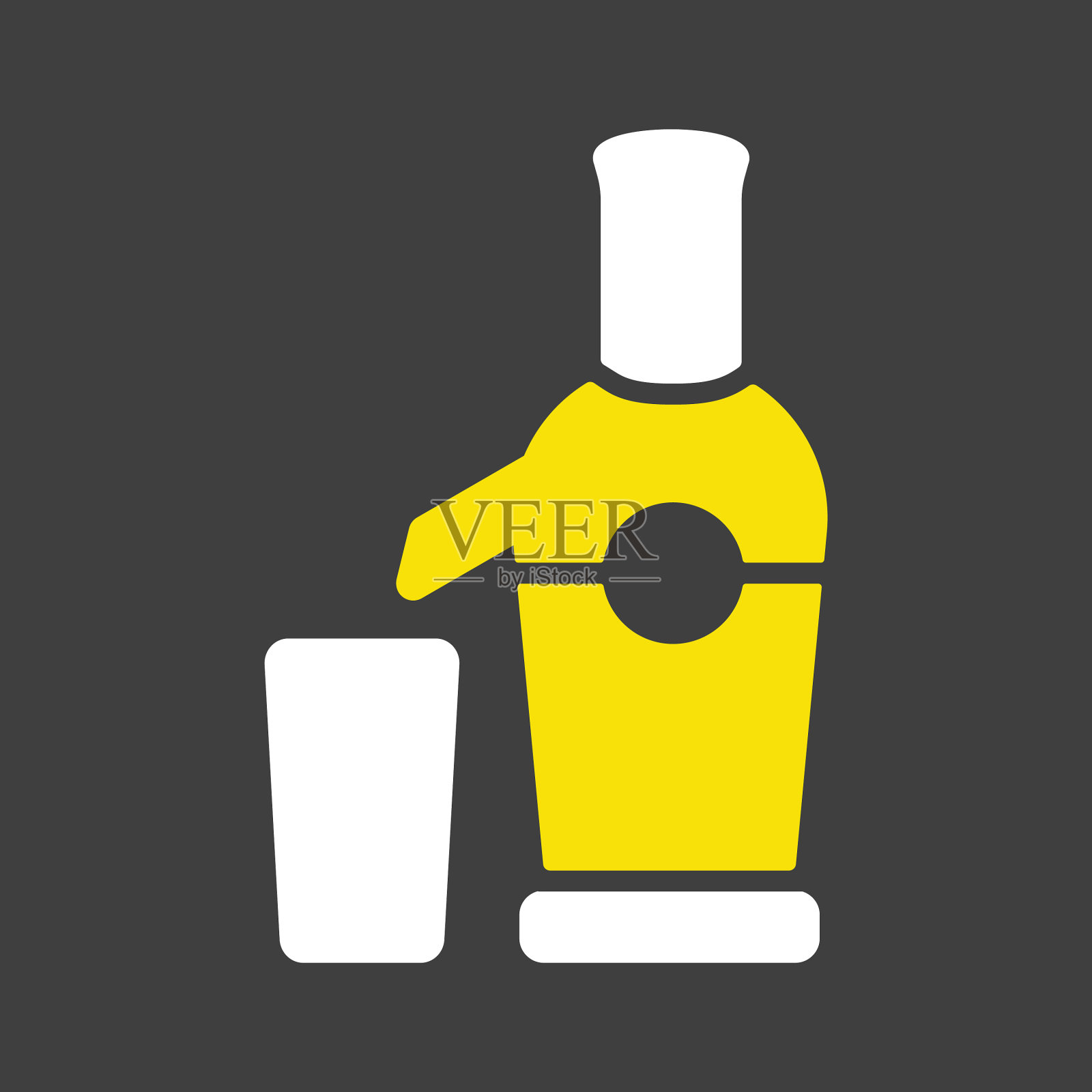 电动榨汁机字形图标厨房电器插画图片素材