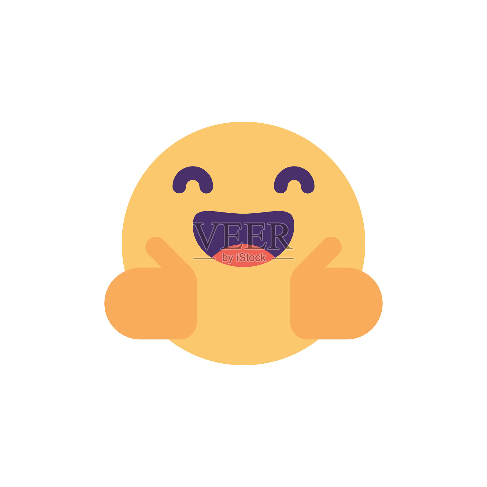 Emoticon裁剪设计平面颜色图标素材