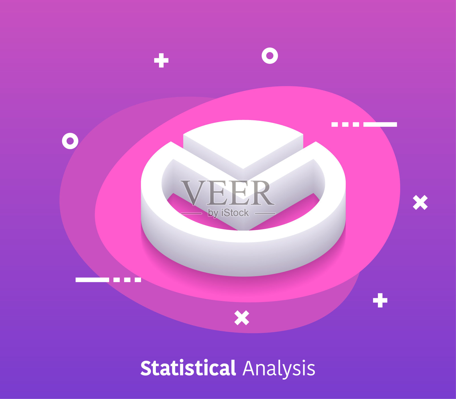 等距统计分析矢量网页横幅和图标设计插画图片素材