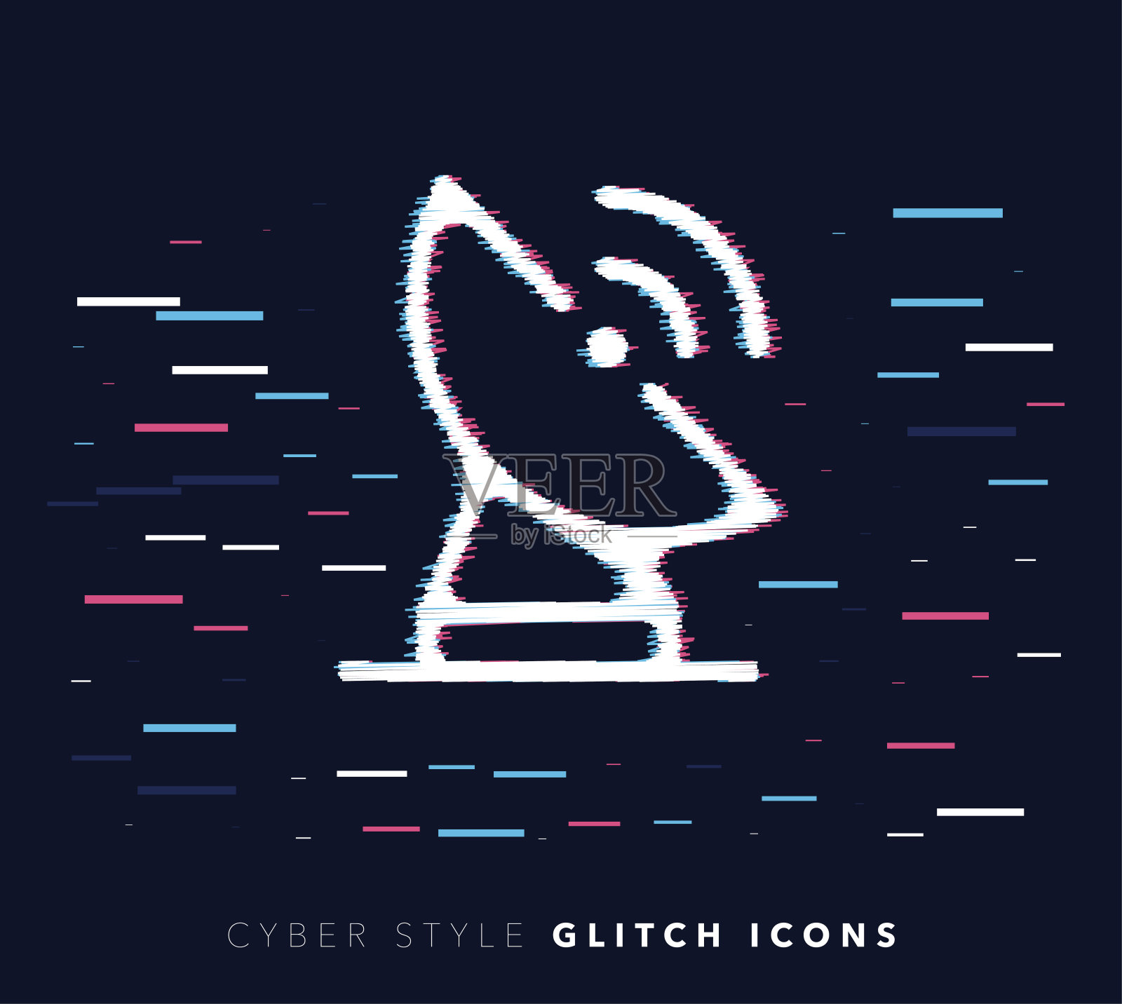 雷达信号故障效应矢量图标插图插画图片素材