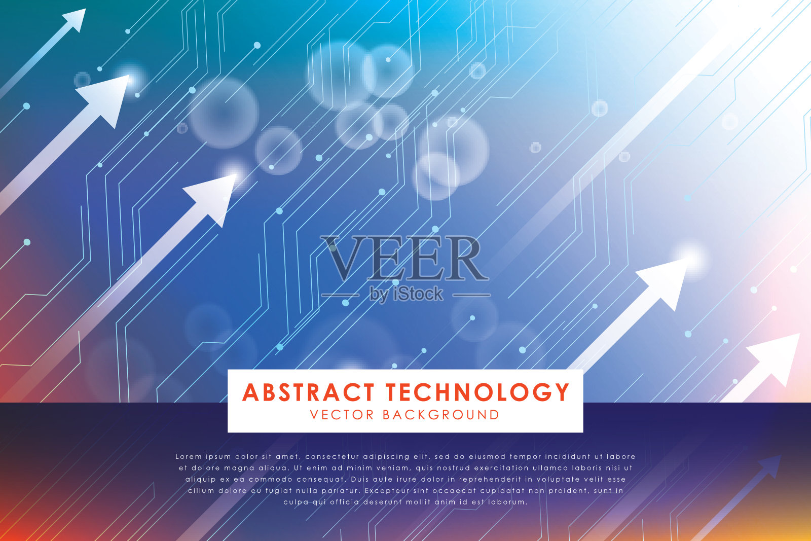 矢量插图齿轮在电路板上插画图片素材