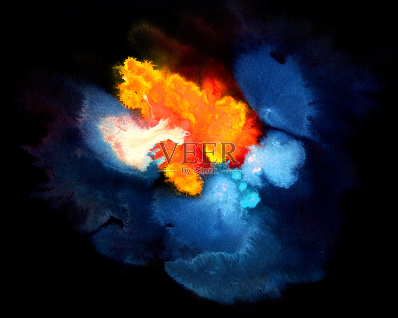 五彩缤纷的画星云插画图片素材