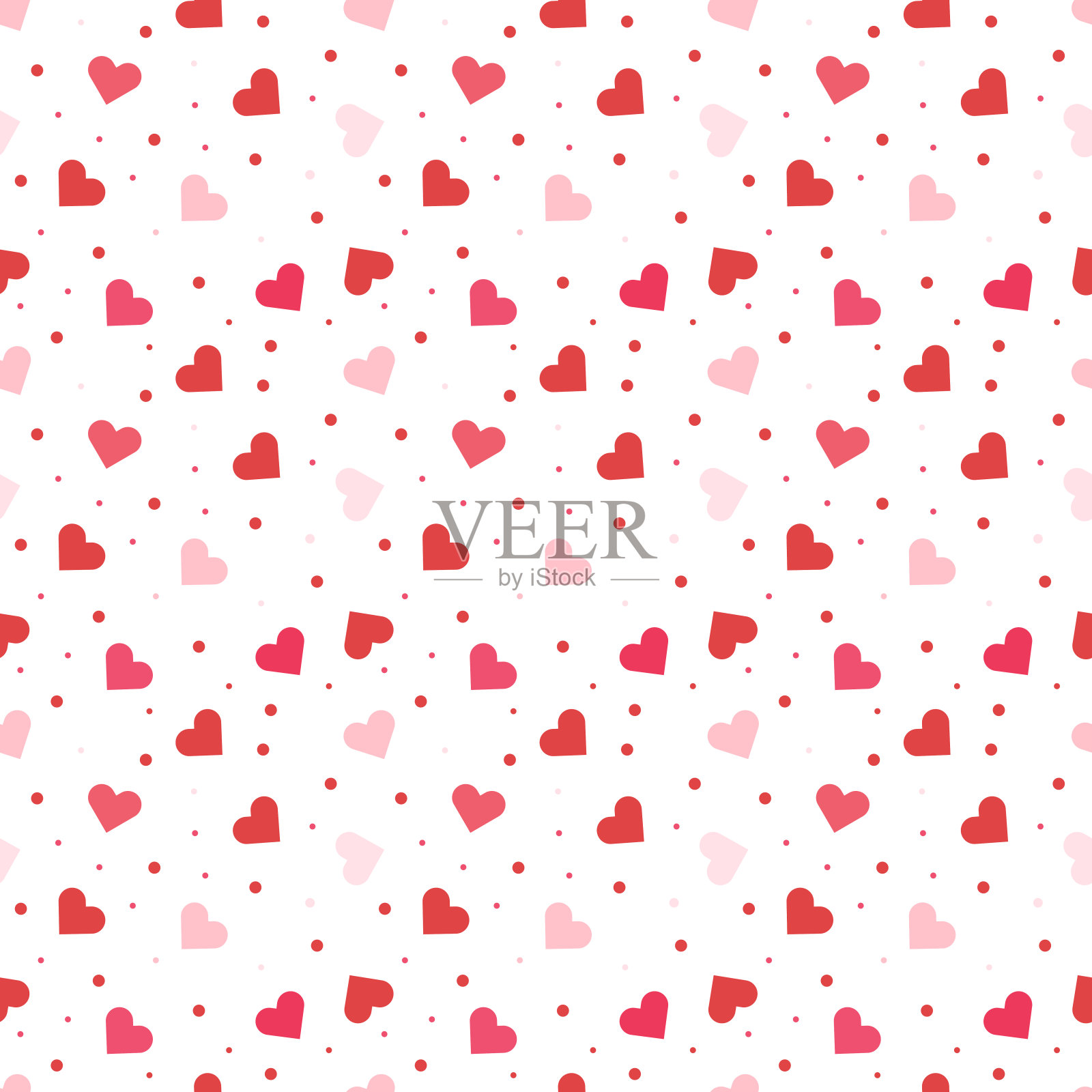 心无缝模式插画图片素材