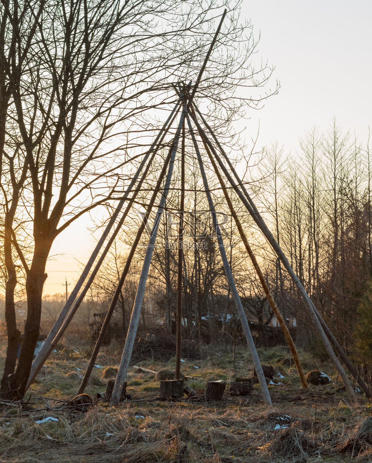 Каркас для вигвама照片摄影图片