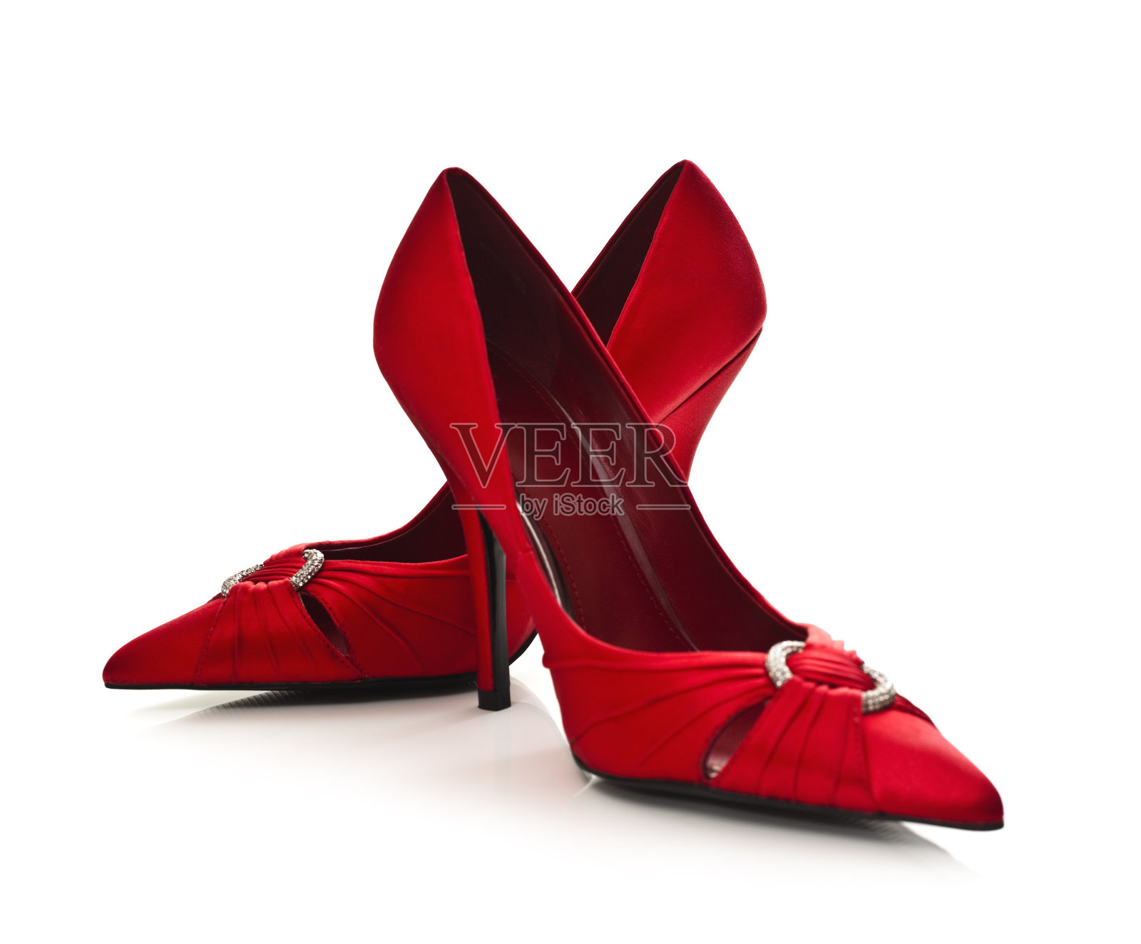 红色高跟鞋照片摄影图片