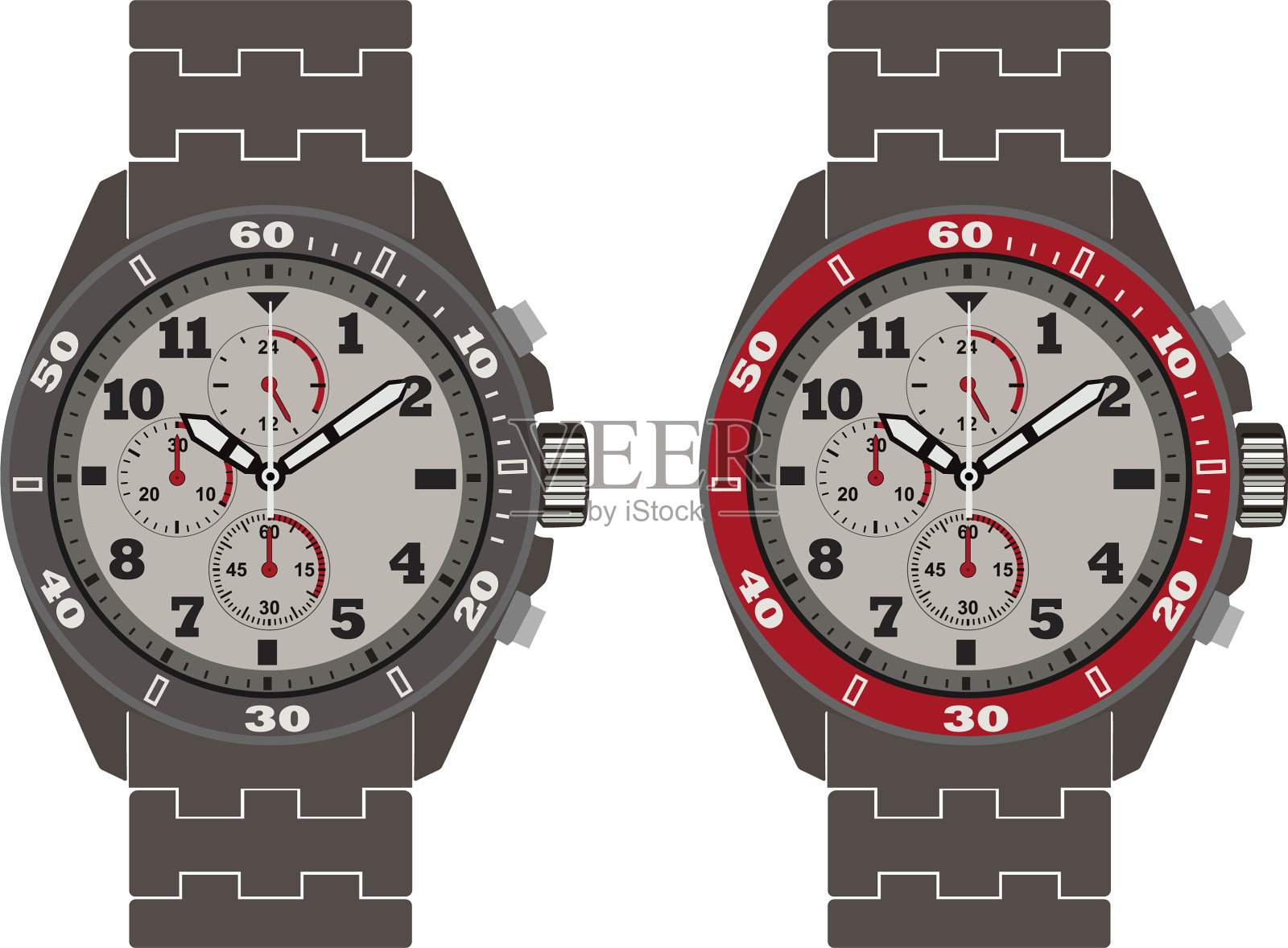 矢量插图金属手表插画图片素材