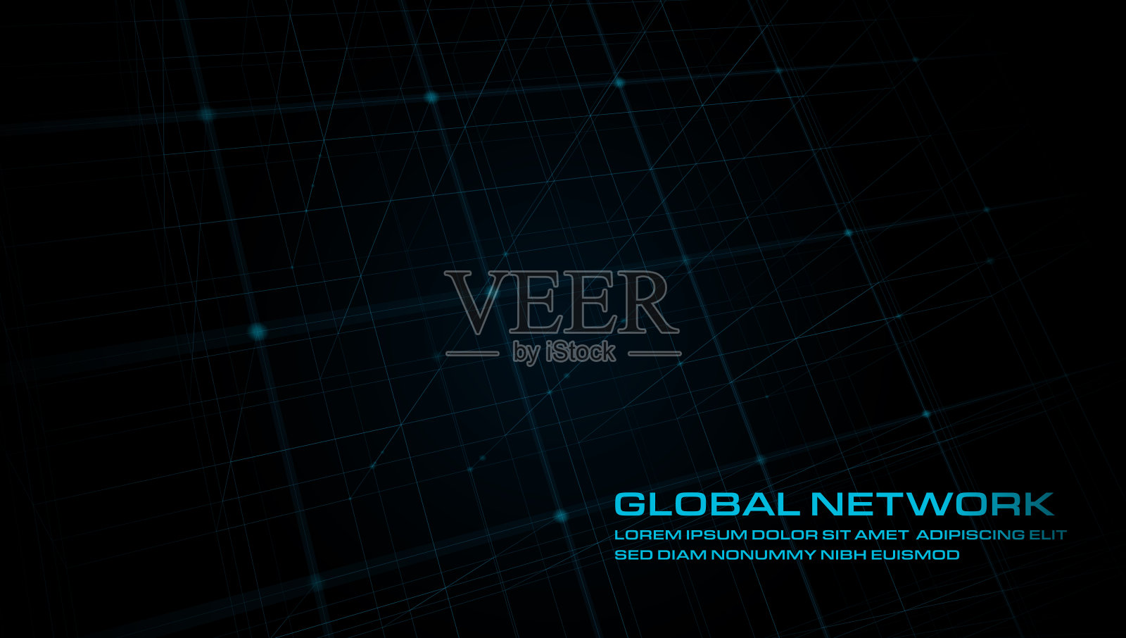 区块链技术网络背景插画图片素材