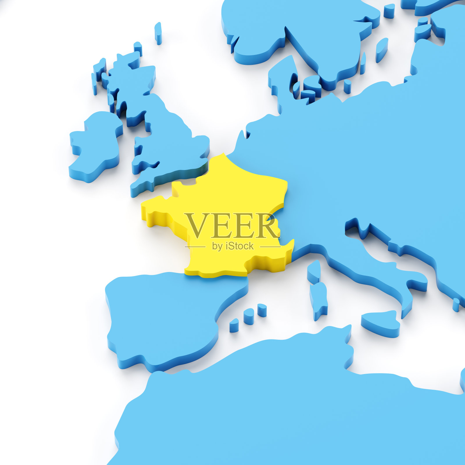 法国三维地图照片摄影图片