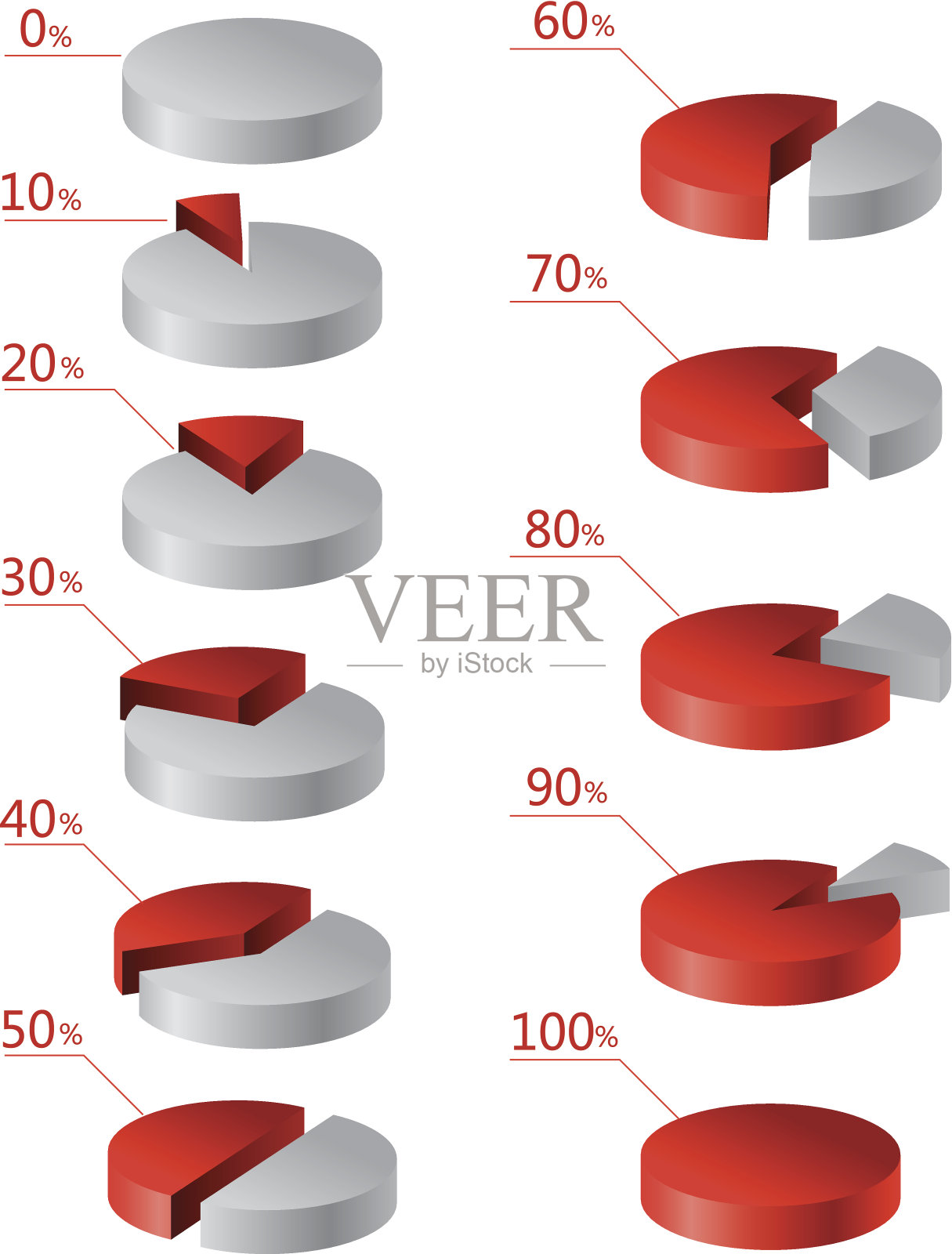 饼形图插画图片素材