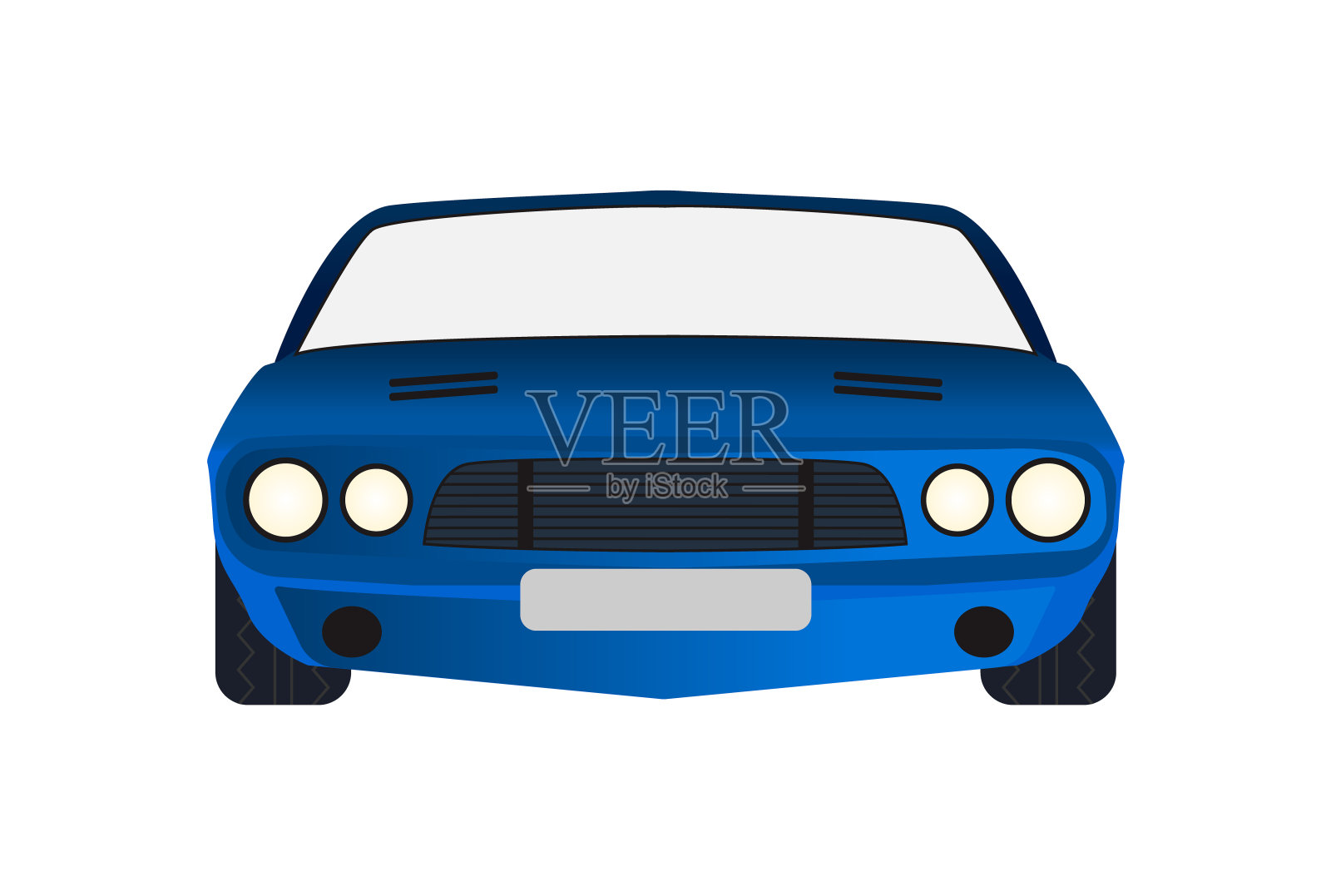 1970年代经典车插画图片素材