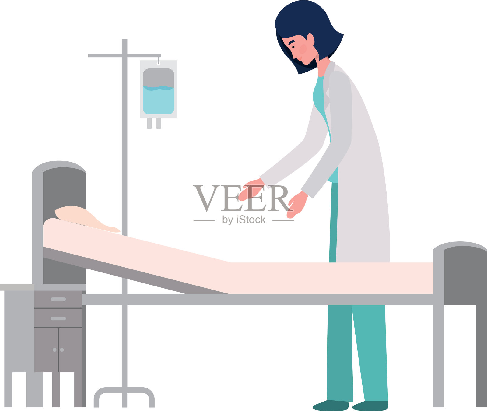 孤立女医生设计插画图片素材