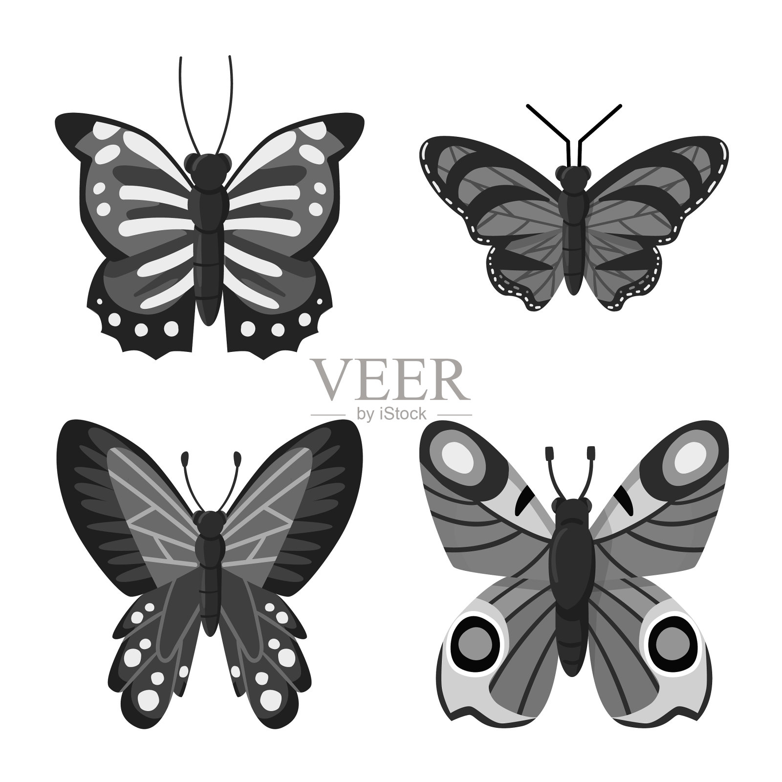 苍蝇和昆虫的符号插画图片素材