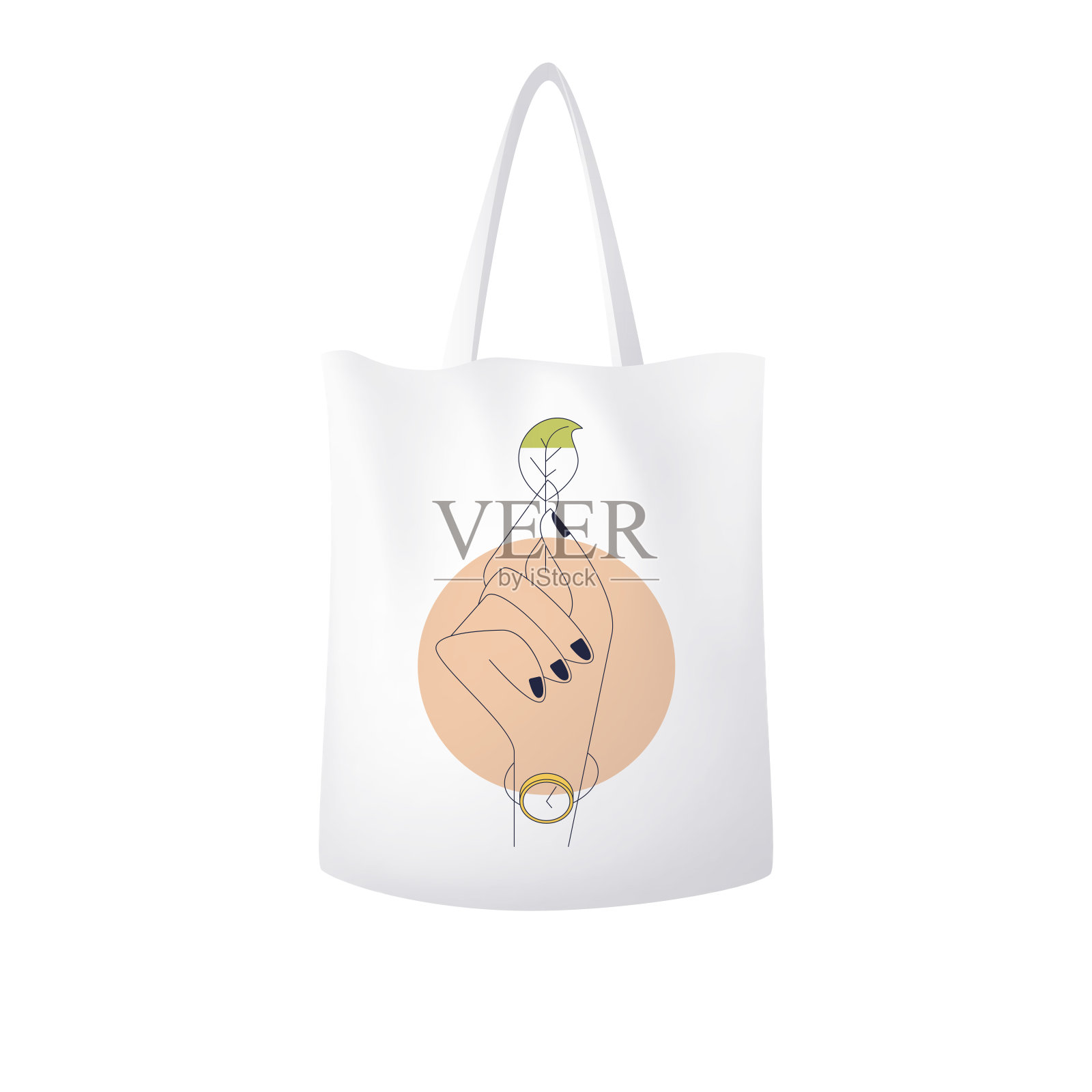 矢量袋网格梯度风格。可编辑的颜色插画图片素材