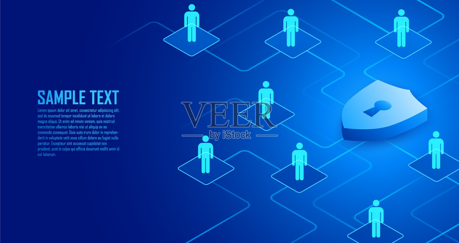 技术等距背景-屏蔽插画图片素材